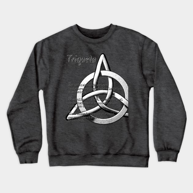 Triquetra with meaning (in spanish) Crewneck Sweatshirt by Dendros-Studio